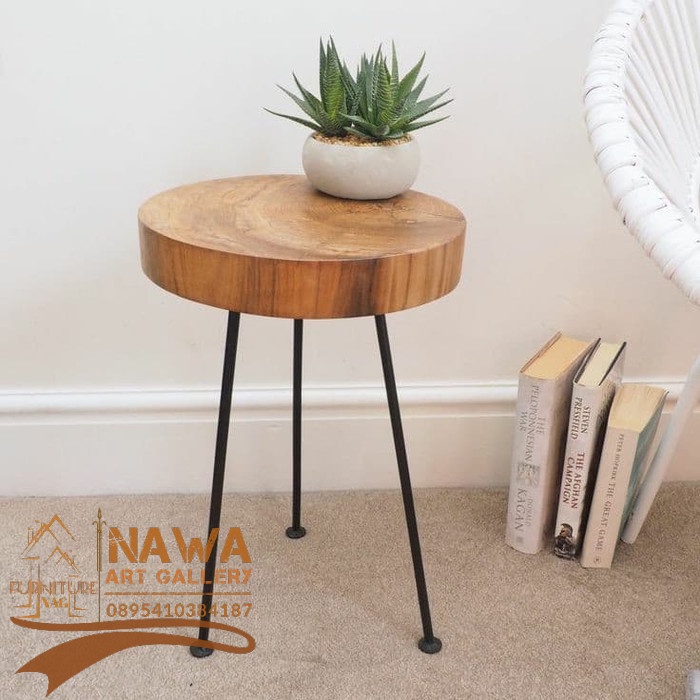 stool jati /stool bundar / stool kayu