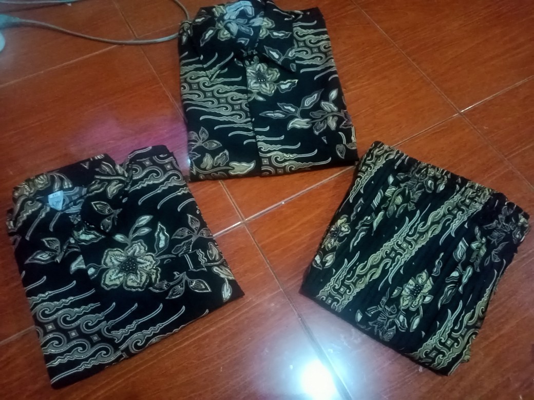 Couple / Baju Batik Couple Sarimbit / Set Couple Rok Plisket Batik Jumbo / Kemeja Batik Anak Pria