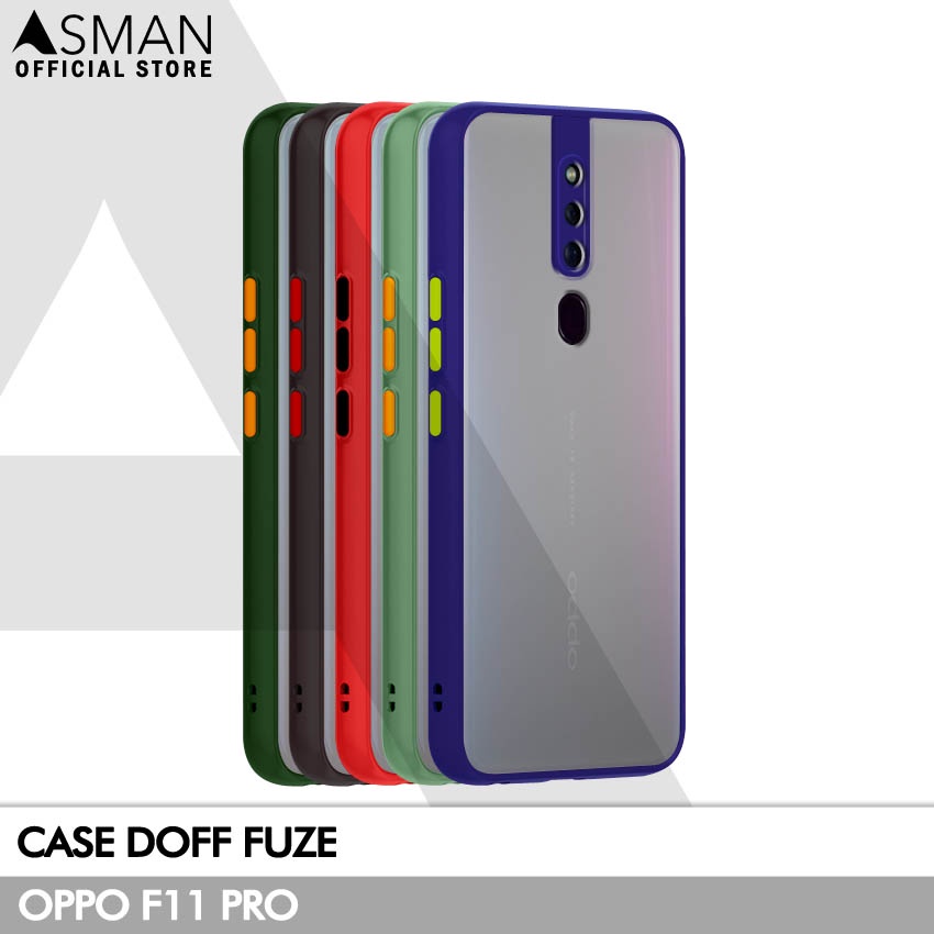 Asman Case Oppo F11 Pro Doff Fuze Premium Shield Protector