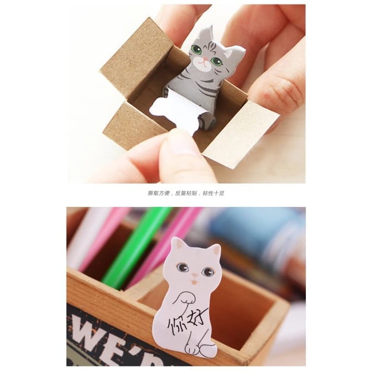 

MNB126 Stick note Kitty House It Korea Cat in the box - Putih