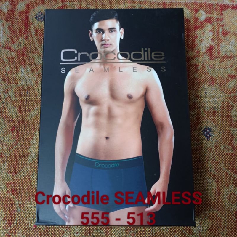 Crocodile SEAMLESS cd Boxer pria 555-513 Sekotak Isi 1 Pcs