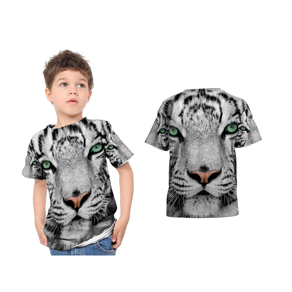 Kaos Baju Tshirt Custom Macan Putih Harimau Putih