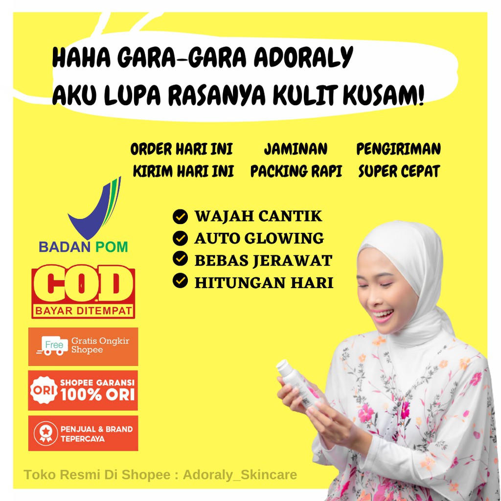 Adoraly Skincare Ori Skincare Wajah Glowing BPOM Sabun Penghilang Jerawat Sabun Pemutih Wajah BPOM