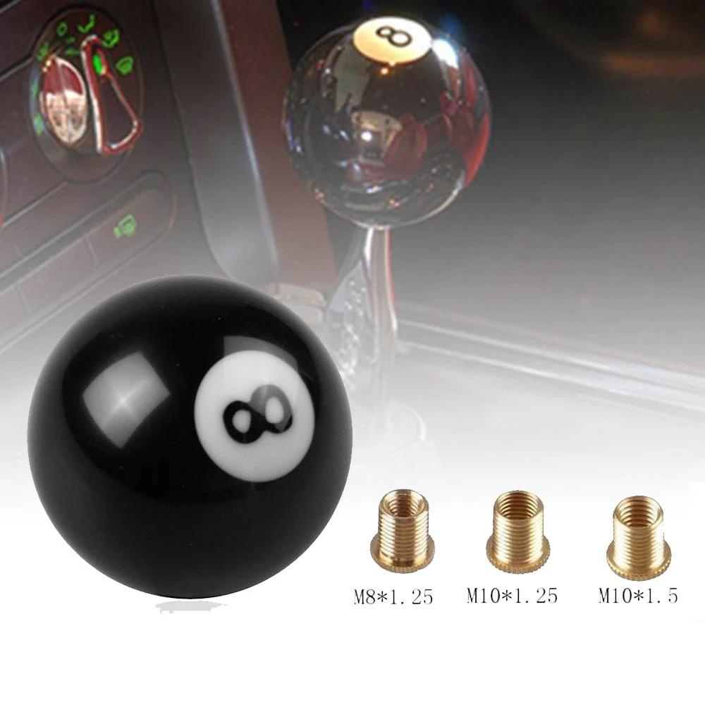 Lanfy Knob Tuas Perseneling Mobil Universal Bentuk Bola Billiard 8 Bahan Akrilik