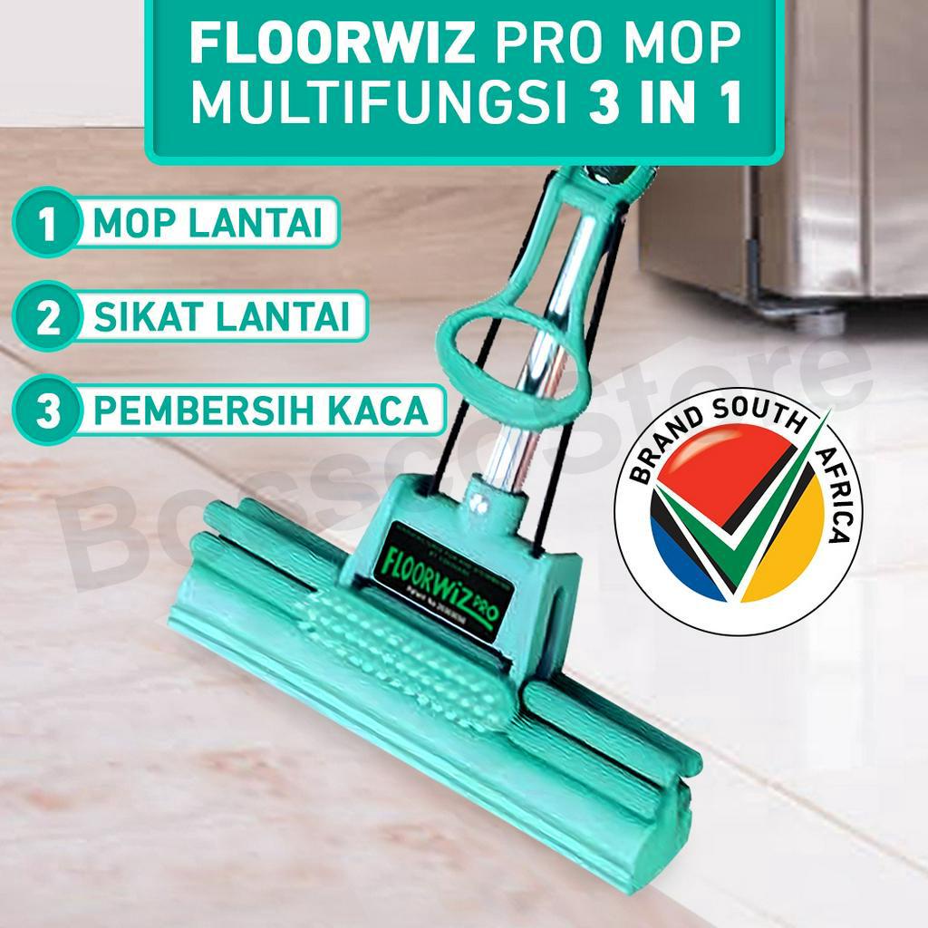 Stok Terbatas Floorwiz Pro Mop Alat Pel Lantai Sponge PVA BerPatent Kualitas Premium pel lantai spon