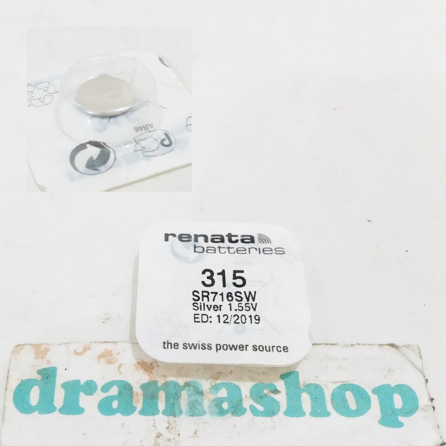 OBRAL exp date mepet Baterai Batre Jam 315 SR716SW SR 716 SW renata dramashop