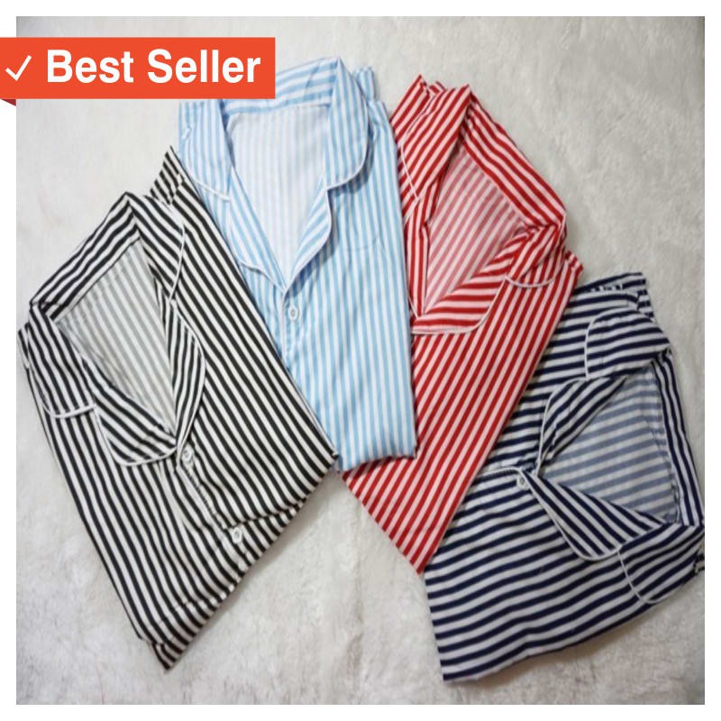 MURAH FASHION BAJU CEWEK / BAJU TIDUR PIYAMA DEWASA || PIYAMA SALUR | PIYAMA COUPLE | CP TANGAN