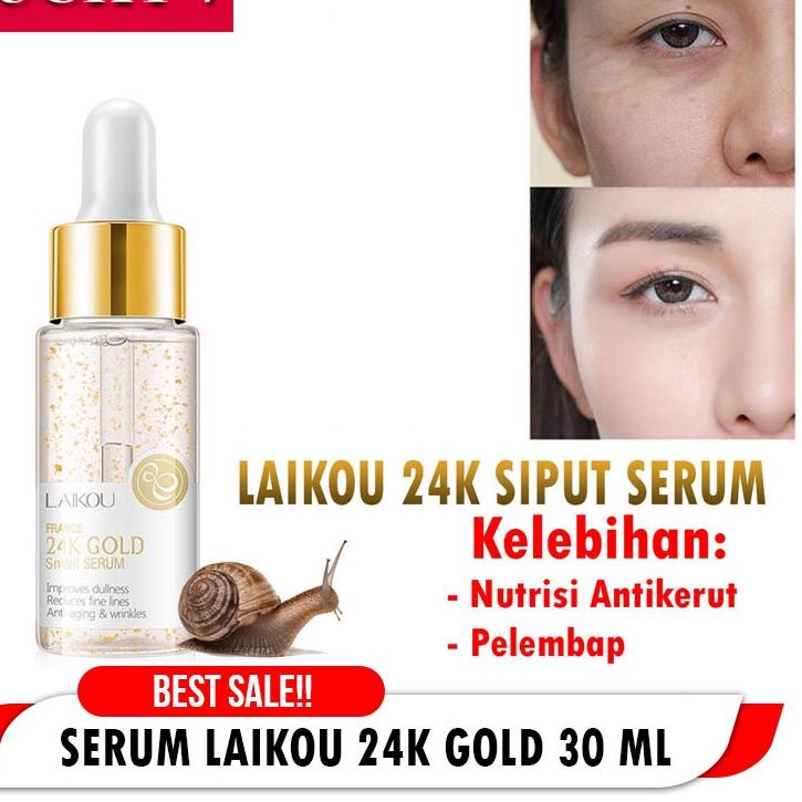codeI3u8T--[ COD ] Laikou Snail 24K Serum Gold Esens Siput Emas Menghilangkan keriput Wajah & Merema