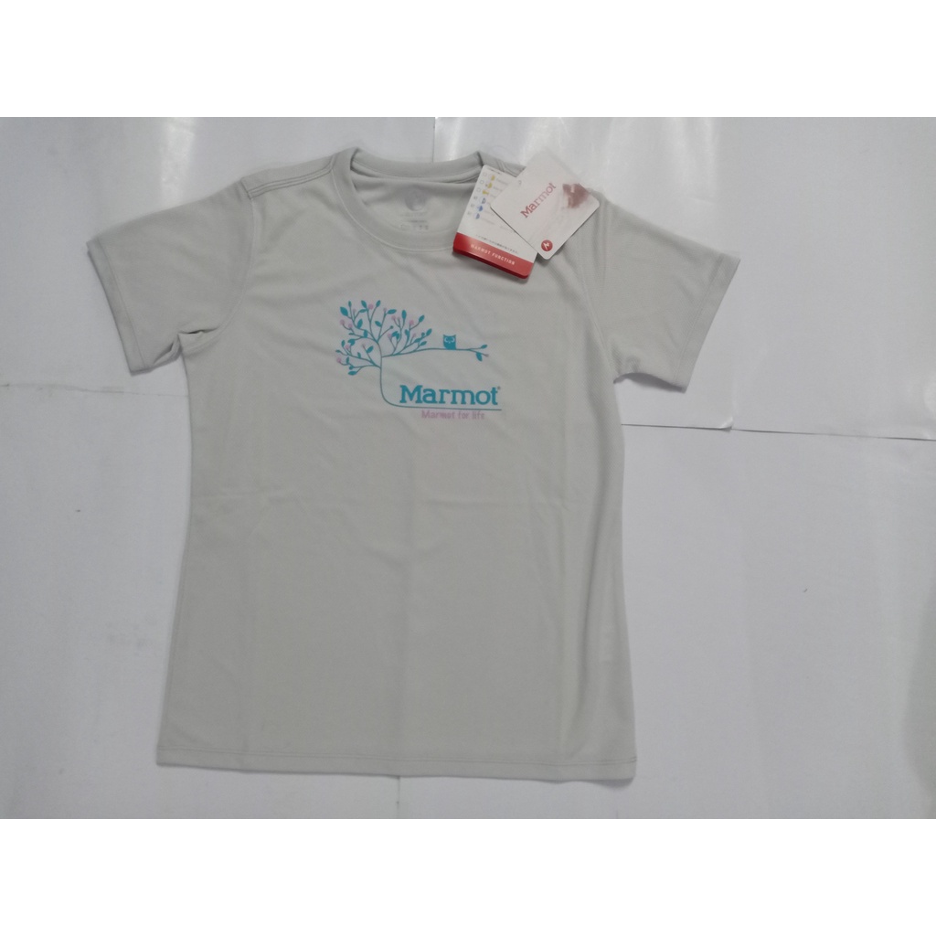 Baju Kaos Tshirt Marmot Wanita Abu-Abu size M Murah Original