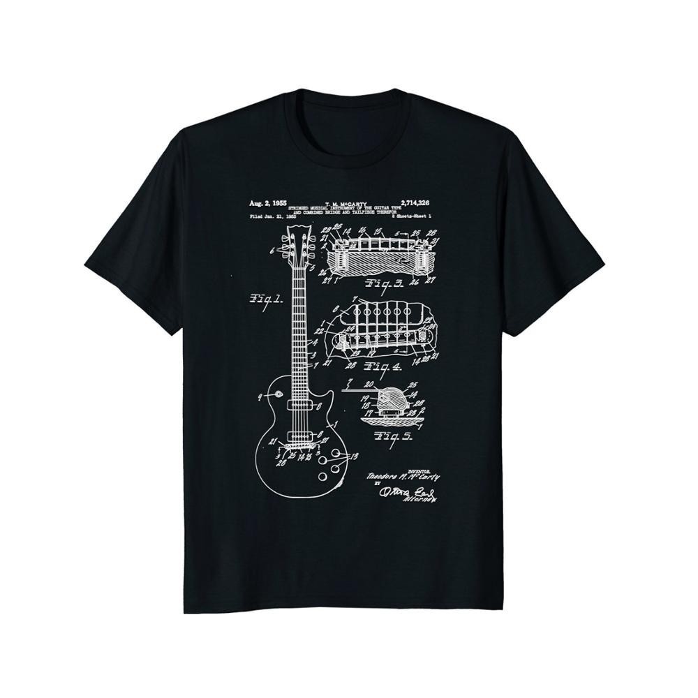  Kaos  T shirt Lengan Pendek  Print Gitar Vintage Untuk  Pria  