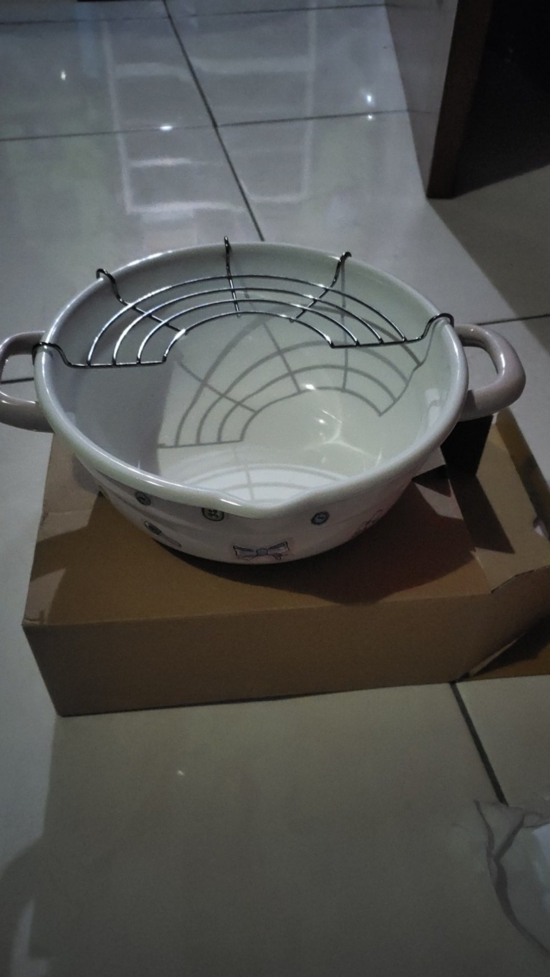Panci Masak Goreng Enamel Tempura Nabe 20cm Chefina Kedawung Pi19-20 Pi1920