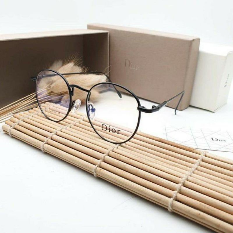 READY STOCK! - FRAME KACAMATA MINUS BESI URSULA 8213 OVAL PRIA WANITA FULL HITAM KACAMATA TRENDY