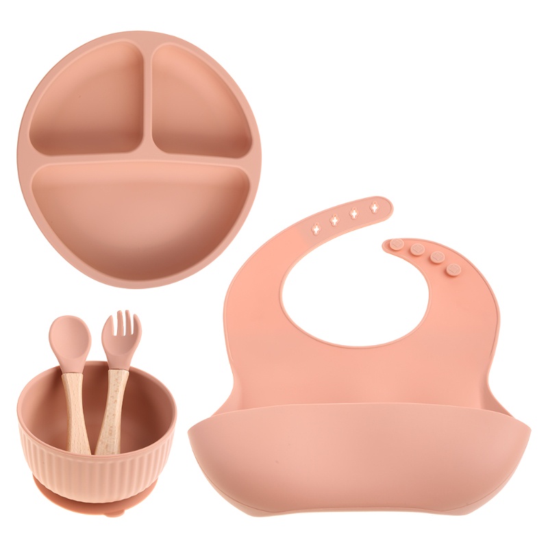 Mary 5PCS / Set Alas Makan Bayi Bahan Silikon Food Grade BPA Free