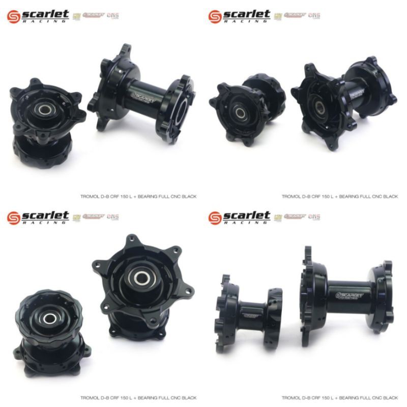 TROMOL SCARLET CNC HONDA CRF 150 L HOLE 36 HITAM