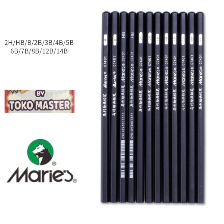 

alat tulis gambar pencil/penghapus/maries pensil 12B
