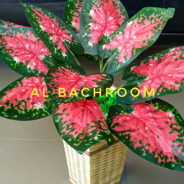 TANAMAN KELADI MERAH B8142 TANAMAN HIAS PLASTIK TANAMAN ARTIFICIAL BUNGA BUNGA KELADI HIAS HOME DECOR