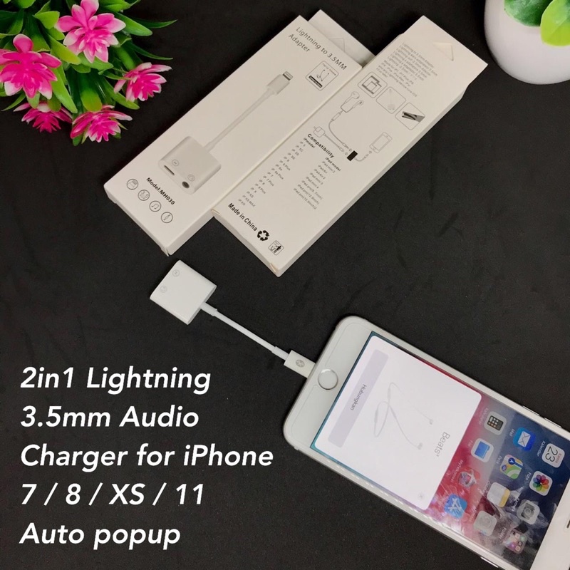 PROMO VIBOX KABEL AUX 2in1 MH030 LIGHTNING MUSIC PLUS CHARGING AUTOPOP UP BLUETOOTH CONNECTION J009