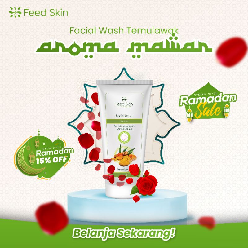 Feed Skin Natural Tumulawak for Woman (facial wash + masker)