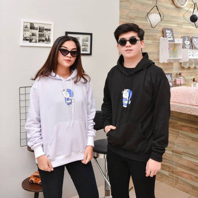 Hoodie Wanita Pria Jaket Hoddie Wanita Couple Dora Kiss Jaket Hodie Dewasa Doraemon Terbaru-5