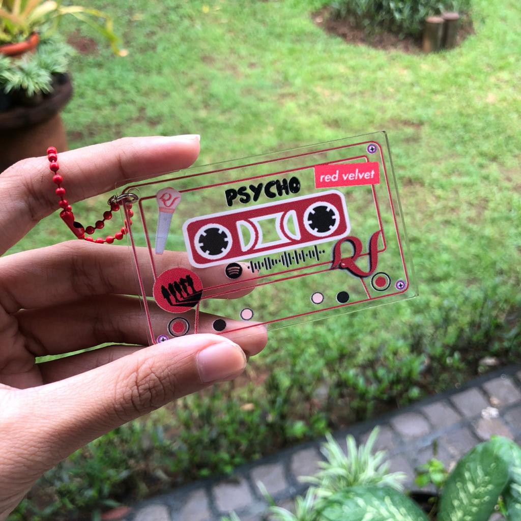 Psycho Red Velvet Tape Keychain
