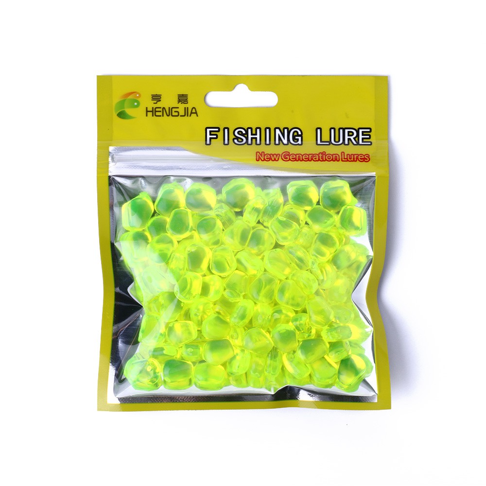 Hengjia 100pcs Umpan Pancing Tiruan Bentuk Jagung Bahan Silikon 3 Warna