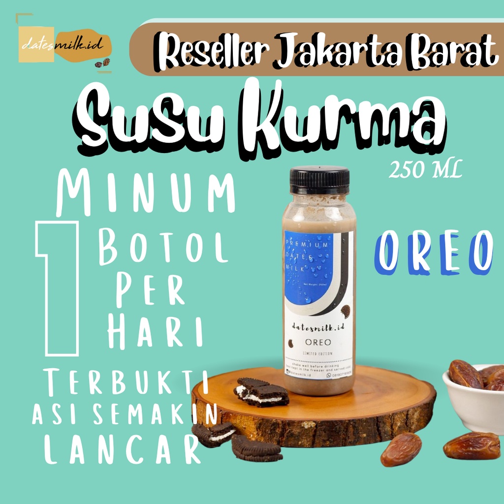 

Susu Kurma Pelancar dan Penambah ASI Booster Rasa OREO Botol 250ML Dates Milk Untuk Bumil Ibu Hamil Busui Menyusui Penggemuk Penambah Berat Badan Untuk Anak Anak Remaja Dewasa Datesmilk.id Jakarta Barat