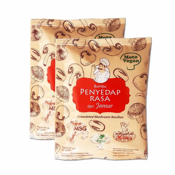 

Bumbu Masak Tanpa MSG Motovegan dari Jamur Kemasan 50 gr