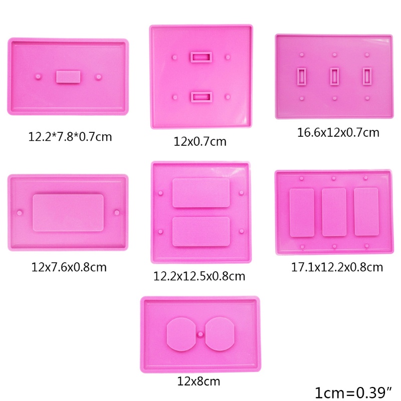 SIY  DIY Crafts Epoxy Resin Mold USB Socket Panel Light Switch Cover Silicone Mould