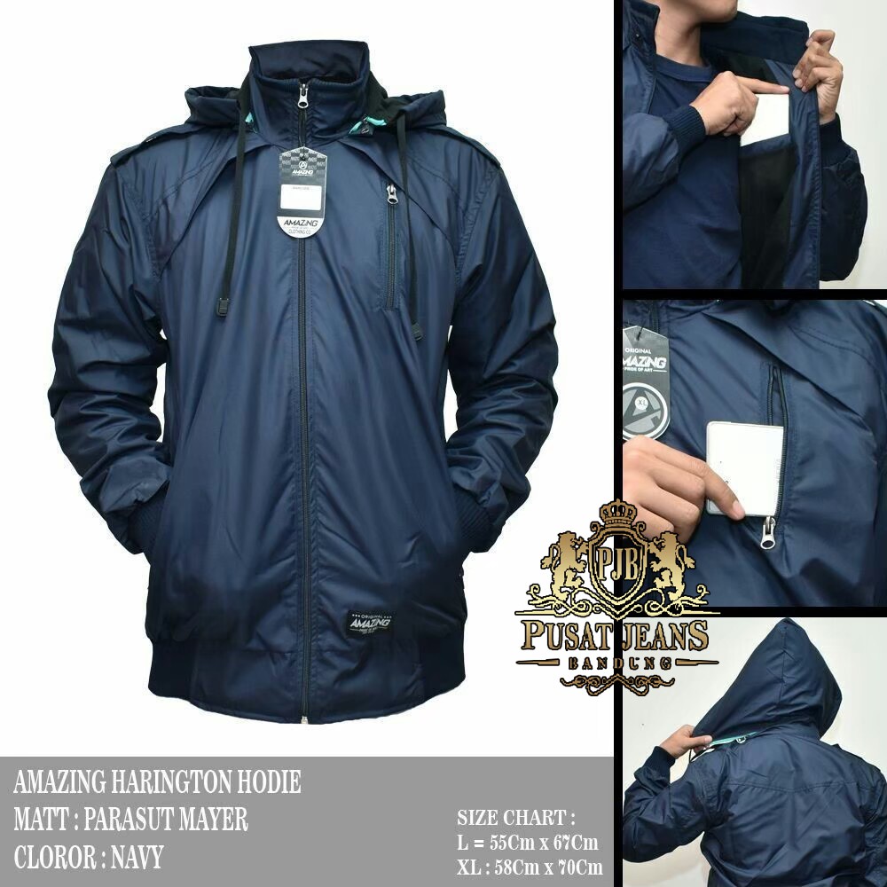 RCL - Jaket Parasut Pria / Harington// Hoodie ADVENTURE Kombinasi Dan Polos Serbaguna Hoodie