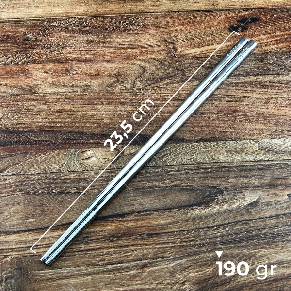 SUS 304 Sumpit Stainless chopsticks Murah Minimalis 5 Pasang