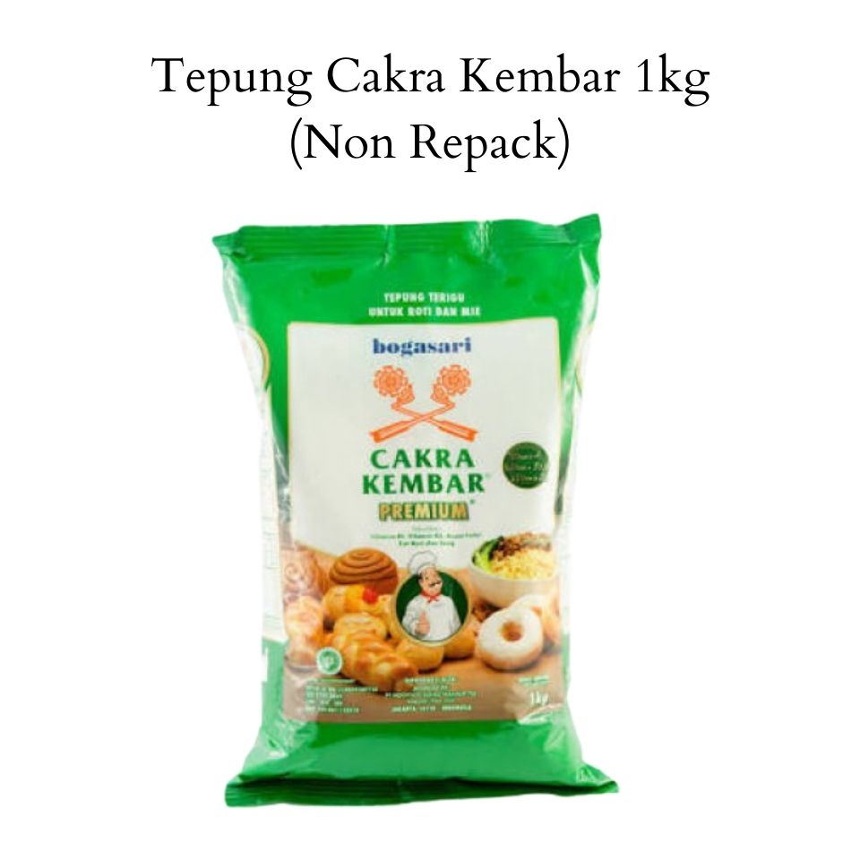 

TEPUNG TERIGU ROTI PROTEIN TINGGI CAKRA KEMBAR BOGASARI 1KG BAHAN KUE SOFT/TAIWANESE BREAD FLOUR