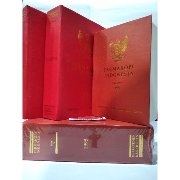 PAKET 3 IN 1 BUKU FARMASI FARMAKOPE INDONESIA FI 3,FI 4 ,FI 5 JILID 1&amp; JILID 2 TERMURAH