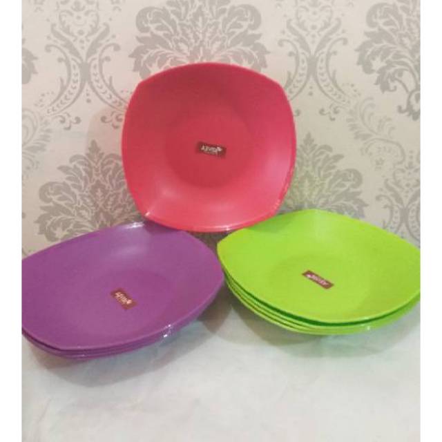 ASVITA PIRING MAKAN KOTAK PERSEGI HIJAU UNGU POLOS SET ASVITA PIRING MAKAN KOTAK PERSEGI HIJAU UNGU POLOS SET
