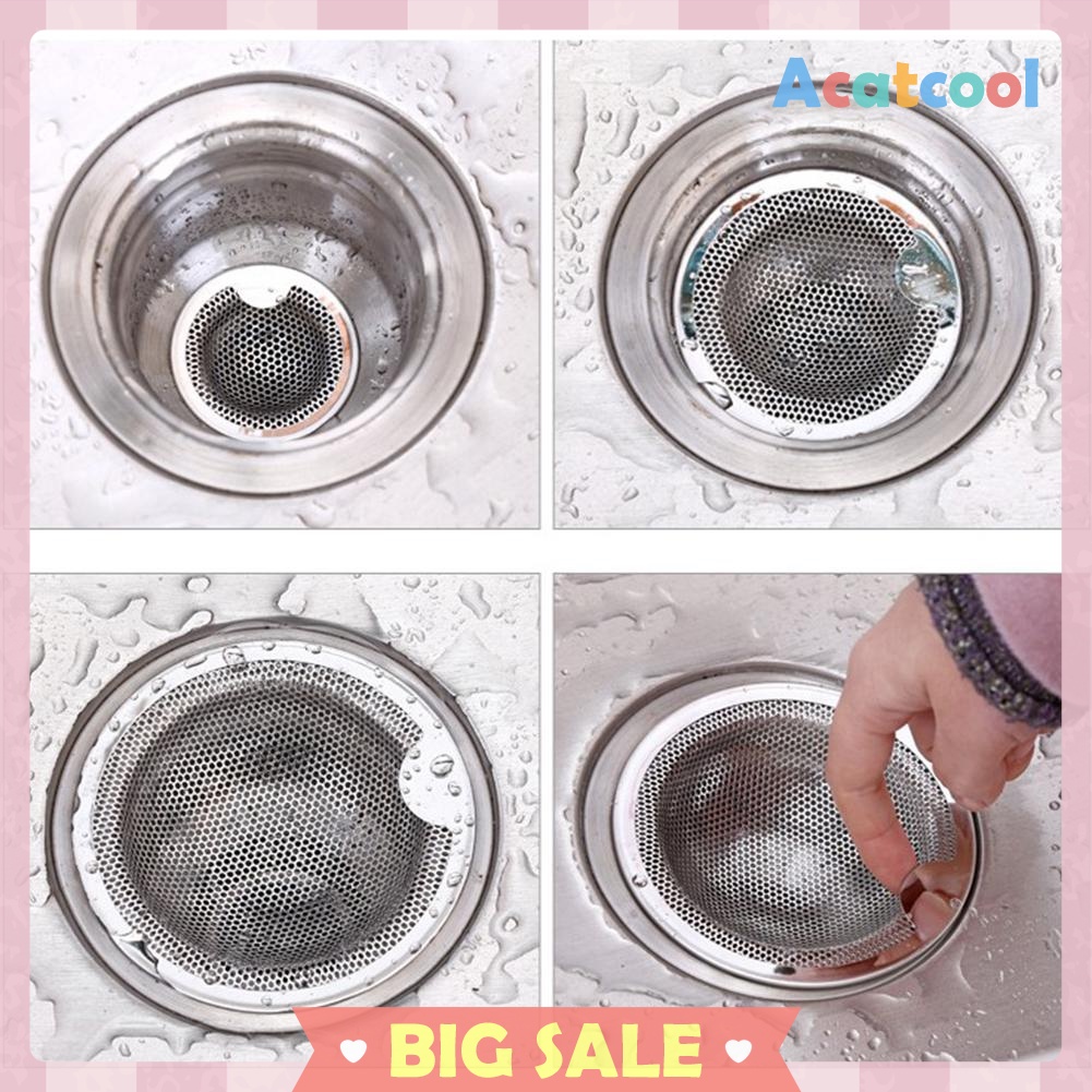 Stainless Steel Bathtub Hair Catcher Waste Stopper Filter Sink Strainer