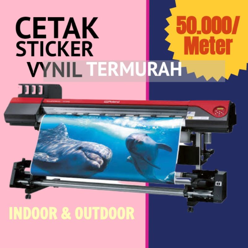 

cetak sticker vynil dan cutting permeter