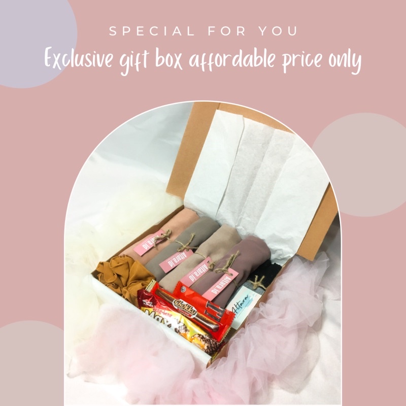 

[READY]Gift Box Hampers hijab || kado ulang tahun, wisuda, pernikahan, souvenir