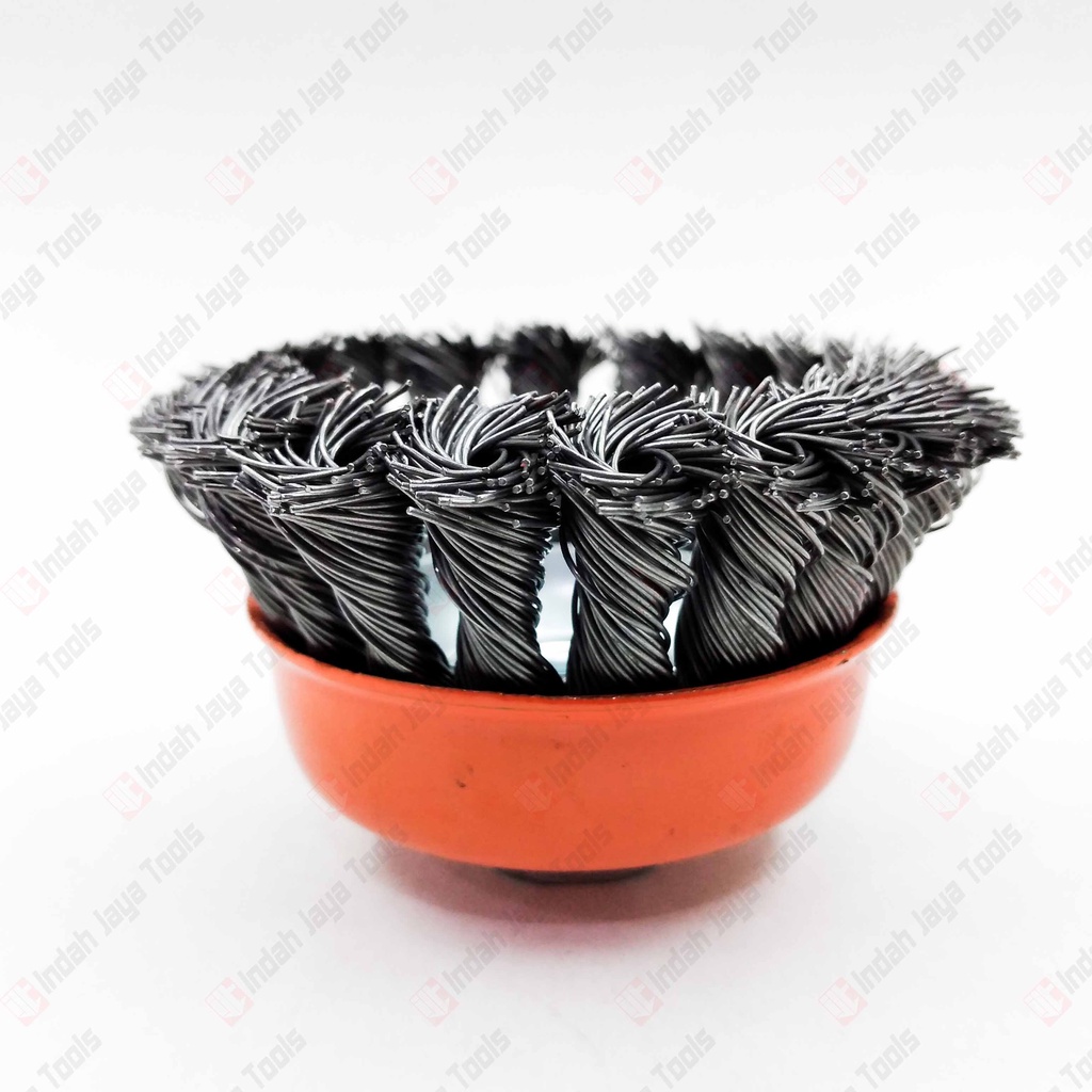 ORANGE Sikat Kawat Mangkok KEPANG 3&quot; - Cup Brush Gerinda Tangan M10