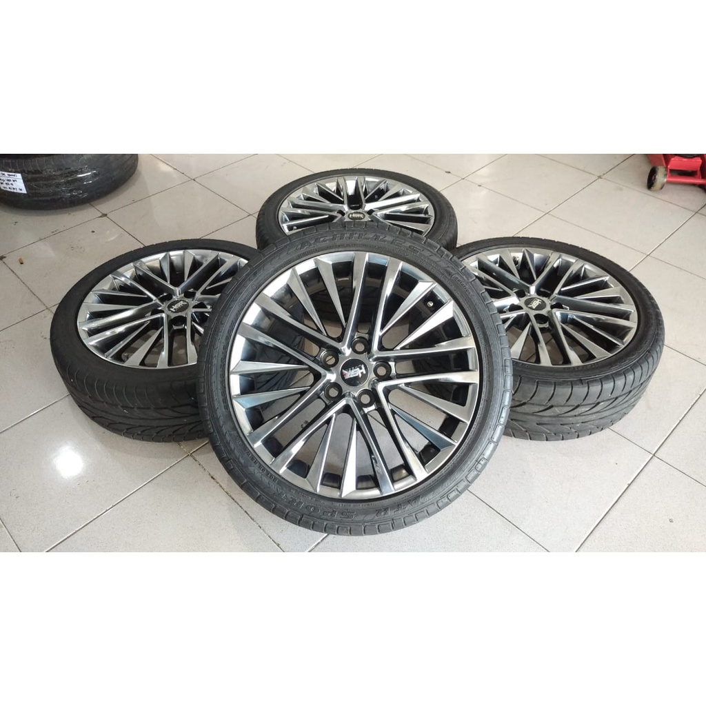 Velg Mobil Bekas LONDON HSR R18 Lebar 7 Hole 5X114,3 ET45 + BAN ACHILES 225 45 R18