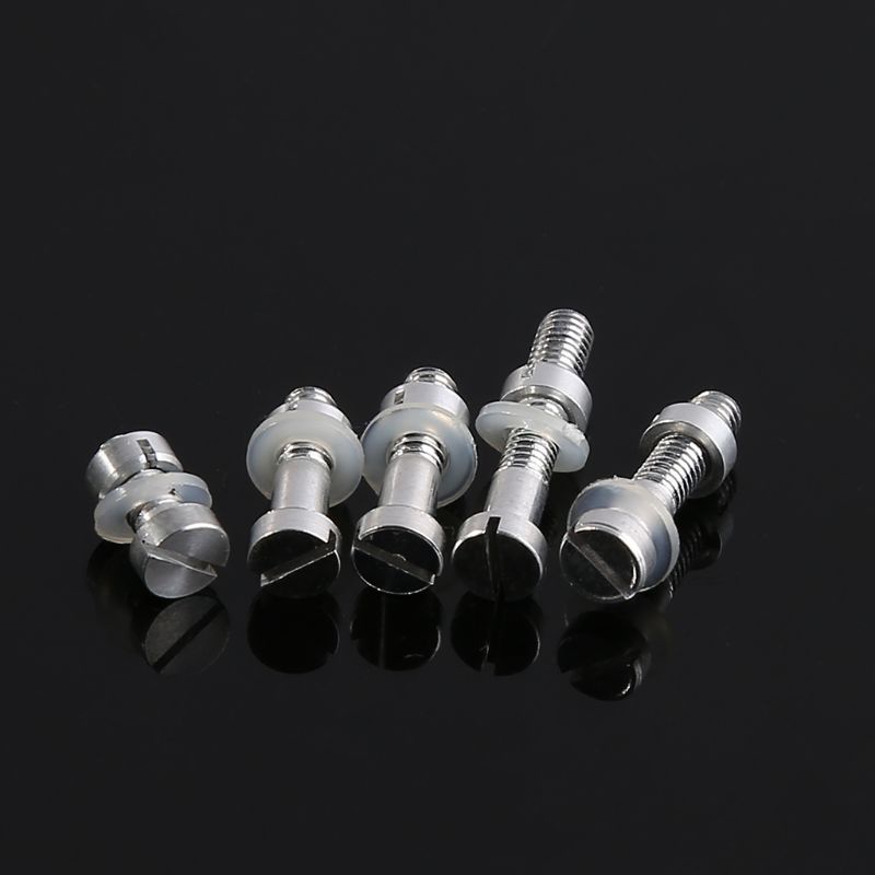 Bt 6Set/tas Kit Pemasangan Headshell Cartridge Meja Putar Metal Screw Bolt Nut Washer