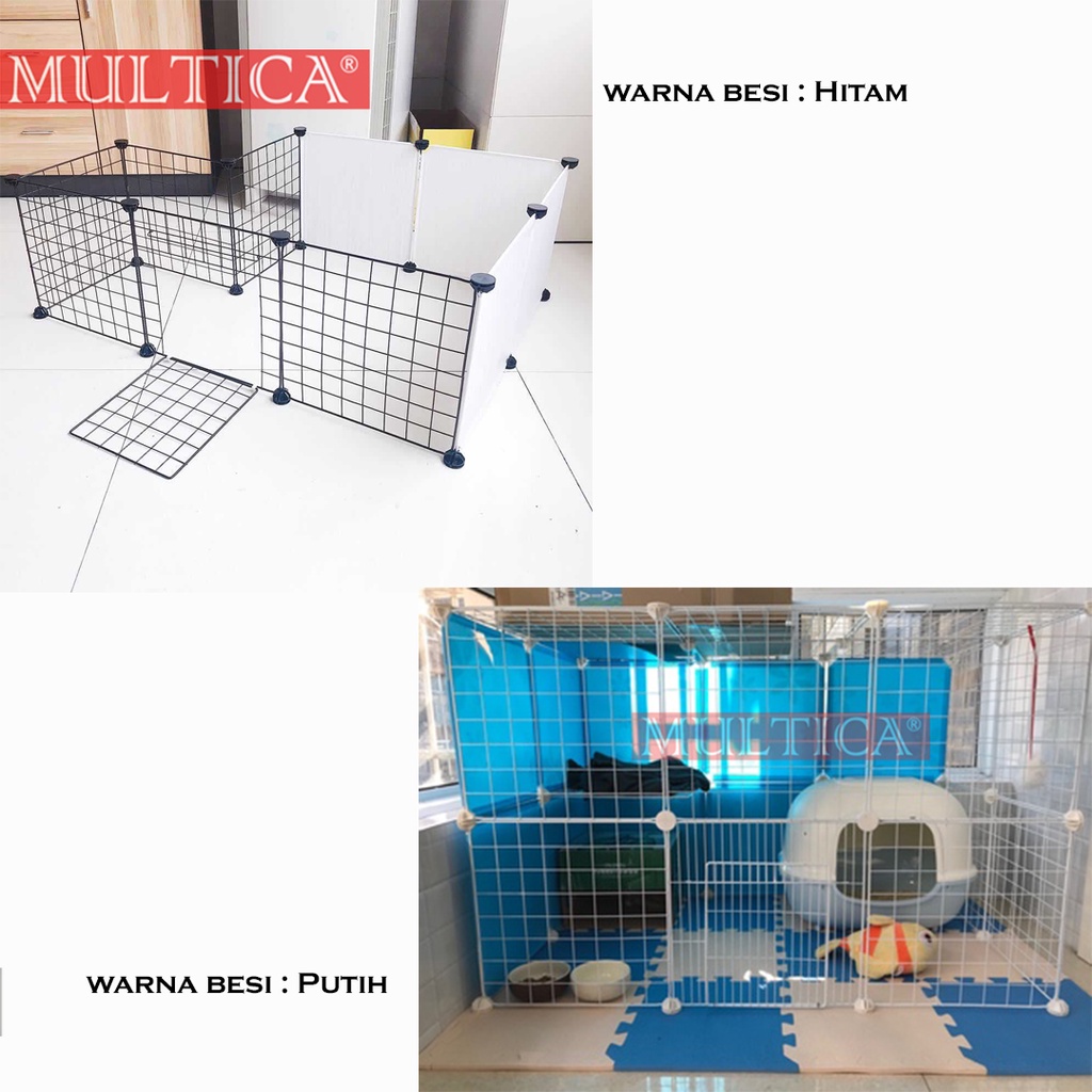 Image of Multica Kandang Anjing Kucing Kelinci Portable Besi Model Kandang Hamster Burung Pagar Besi DIY #6