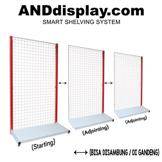  RAK  MINIMARKET 120 CM ADJOINT DOUBLE BACKMESH RAK  GONDOLA  