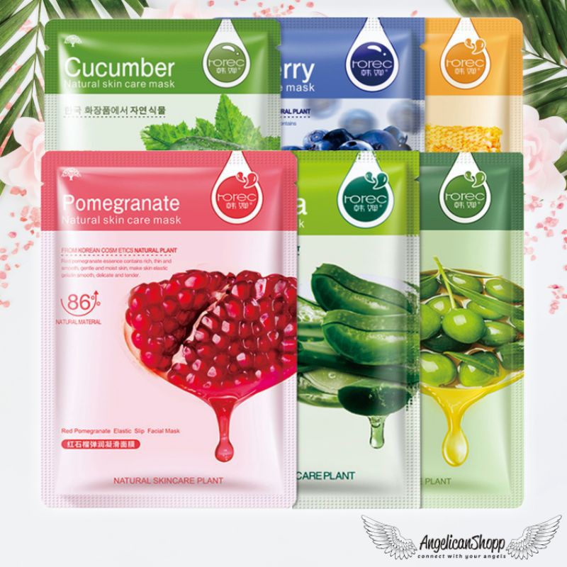 Sheet Mask Natural Skin Care Mask Masker Korea untuk Muka Masker Sheet Mask Milk Plus Goat Milk Natto Sadoer Sheet Mask Plant Series Botany and Fruits Skincare Masker Wajah Fresh Fruit Extract Essence