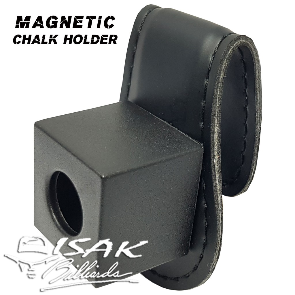 Jual Billiard Chalk holder with Belt Clip Black Leather