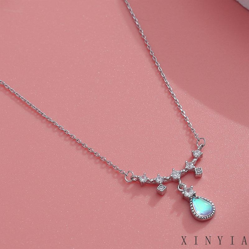 Kalung Desain Water Drop Moonstone Niche Untuk Wanita