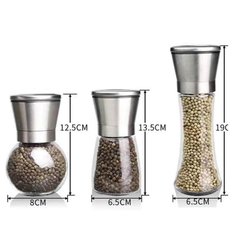 Manual Stainless steel salt and pepper Grinder / Spice Food Herb Mill  Seasoning Grinders