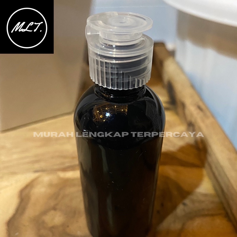 BOTOL FLIPTOP 60ML / BOTOL 60ML FLIPTOP HITAM BLACK SOLID / BOTOL FLIPTOP 60ML HITAM