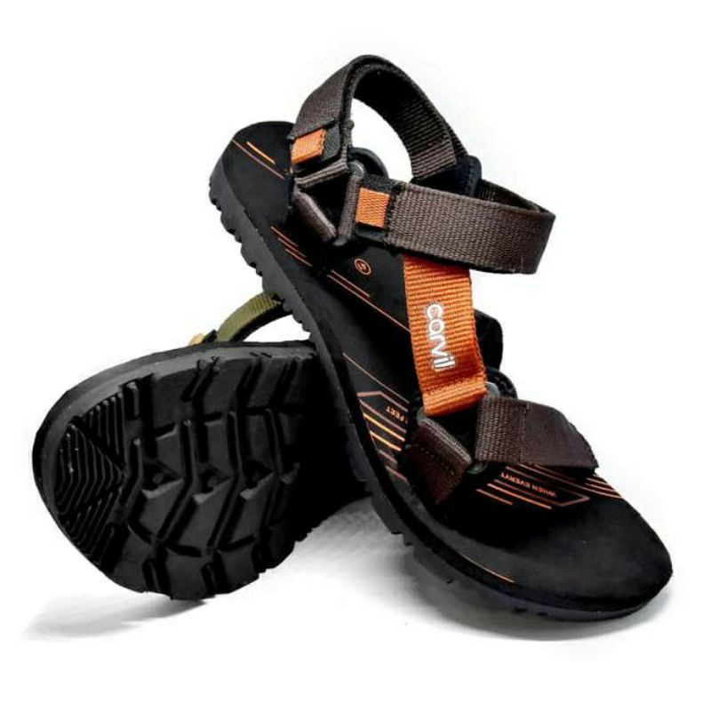 SANDAL CARVIL GUNUNG PRIA DEWASA/CARVIL GUNUNG MALADEWA/SANDAL GUNUNG PRIA BLCK BROWN/SIZE 38-43