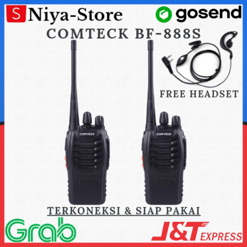 Paket Sepasang 2 Unit HT COMTECK BF-888s 888s (Terkoneksi) Setara Baofeng 888s
