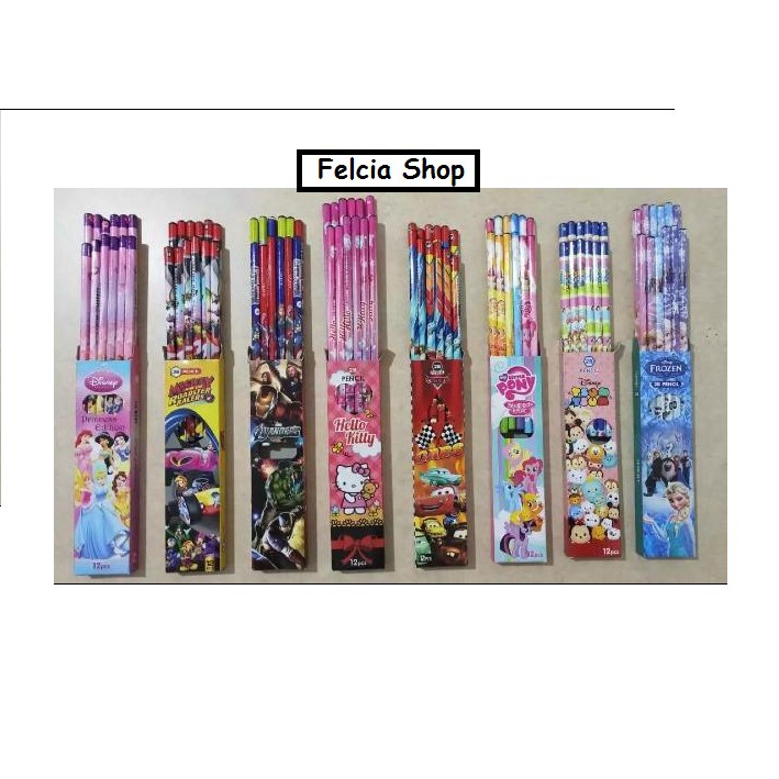 

Pensil 2b berkarakter kartun - isi 12pcs