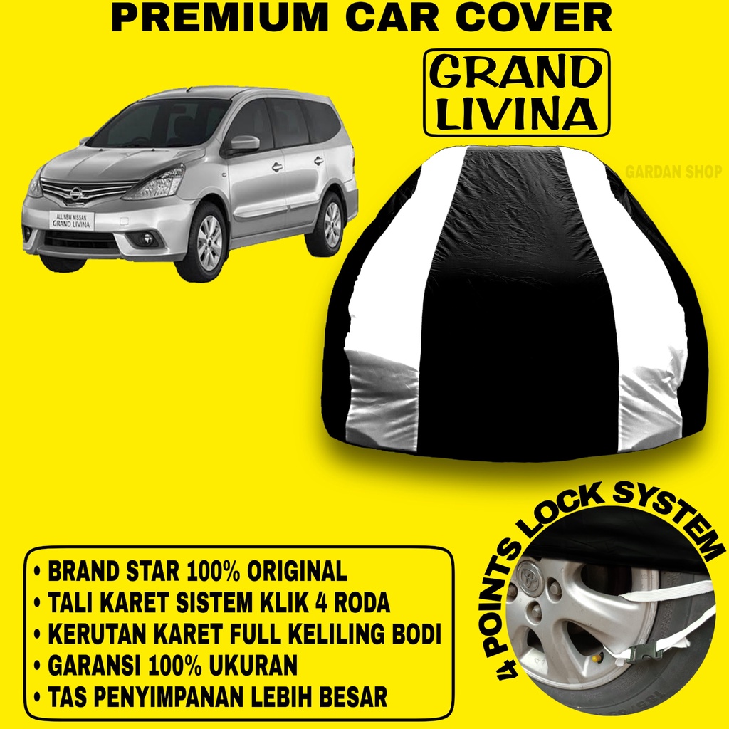Body Cover GRAND LIVINA Sarung Strip SILVER Penutup Pelindung Bodi Mobil Nissan Livina PREMIUM Cover